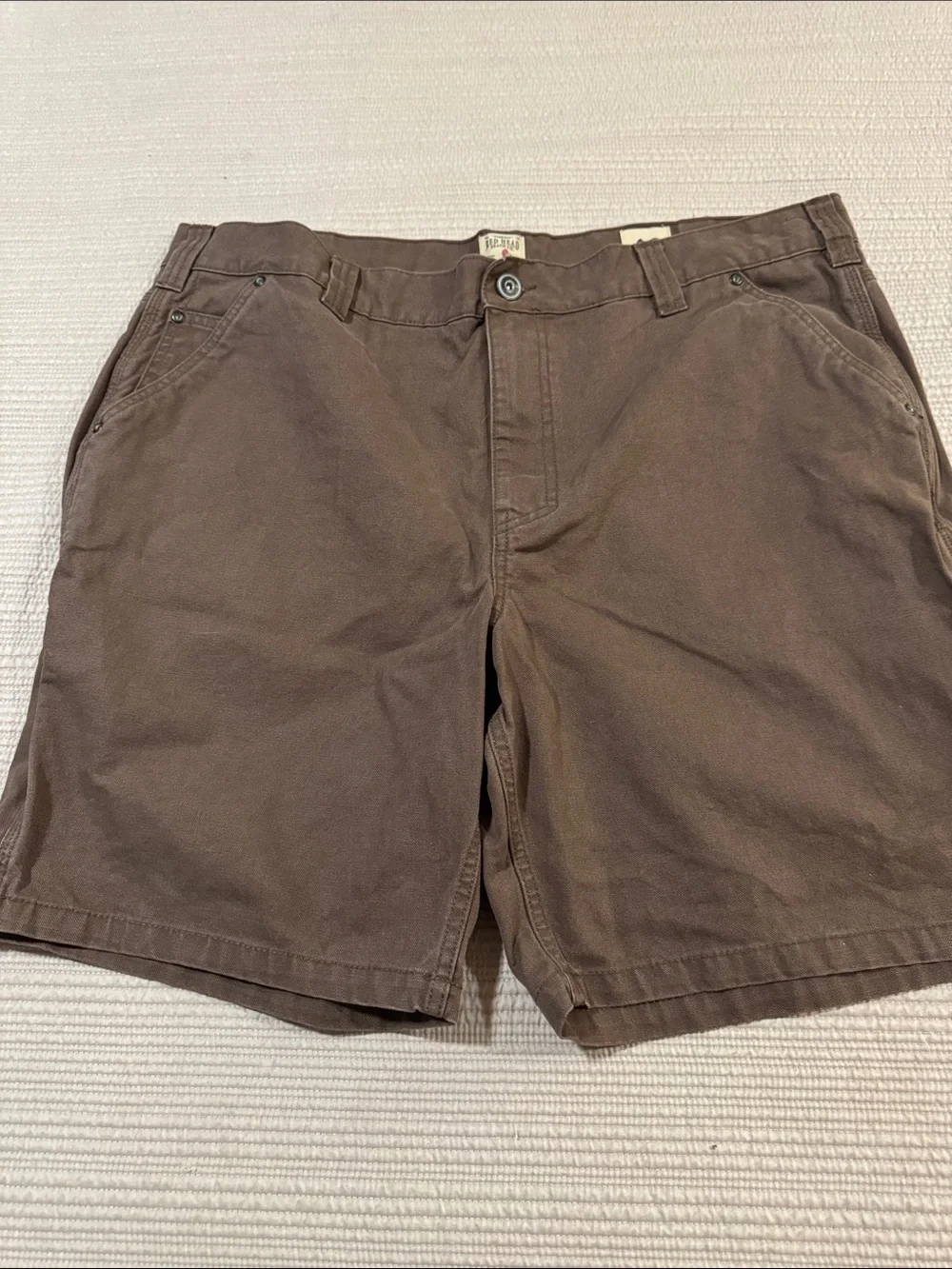 RedHead Men's Flat-Front Shorts in Brown
